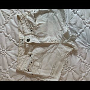 BDG white high waisted shorts